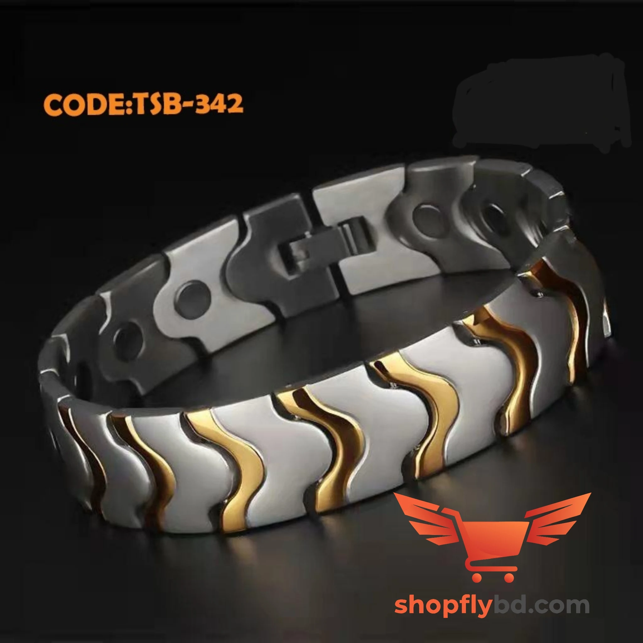 টাইটানিয়াম ম্যাগনেটিক ব্রেসলেট(Code:TSB-342)