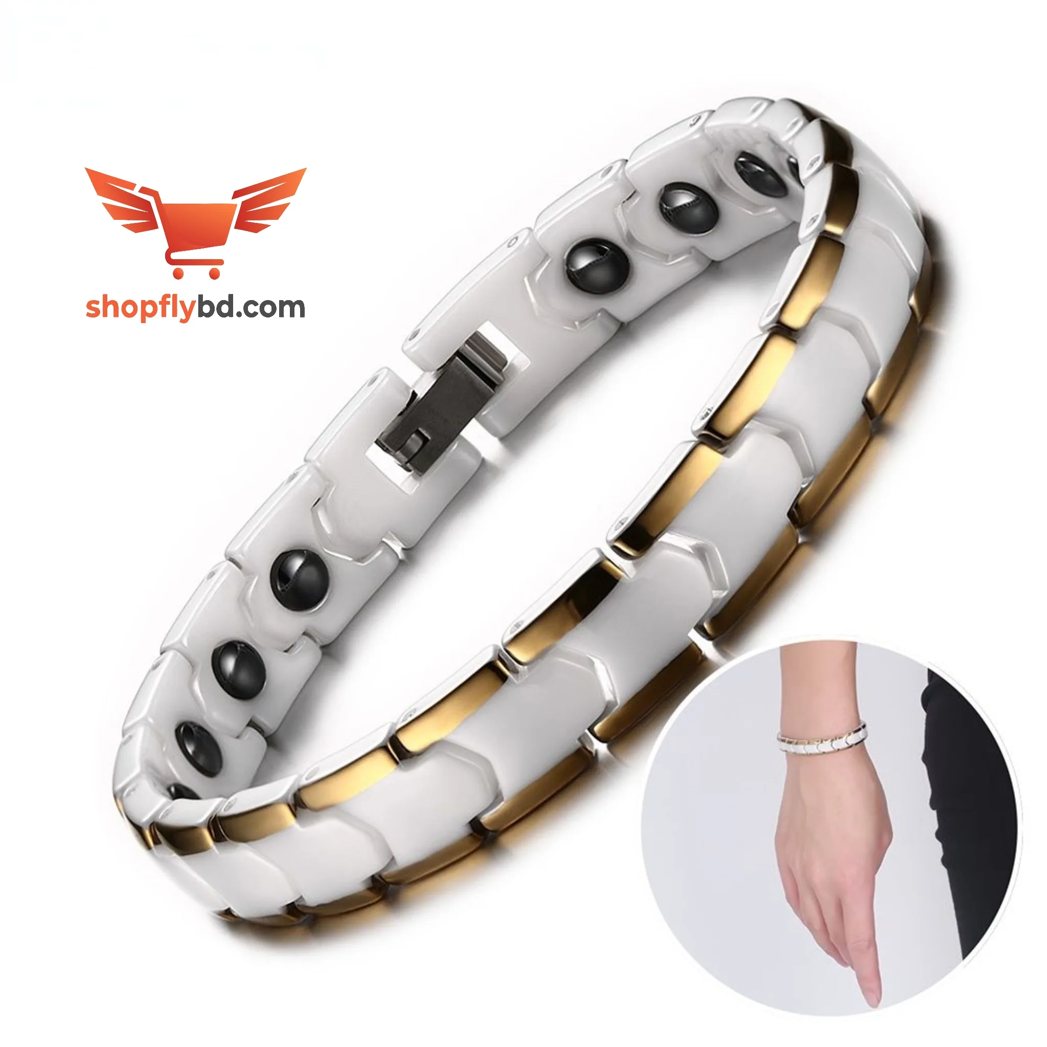 প্রিমিয়াম সেরামিক ম্যাগনেটিক হেলথ ব্রেসলেট