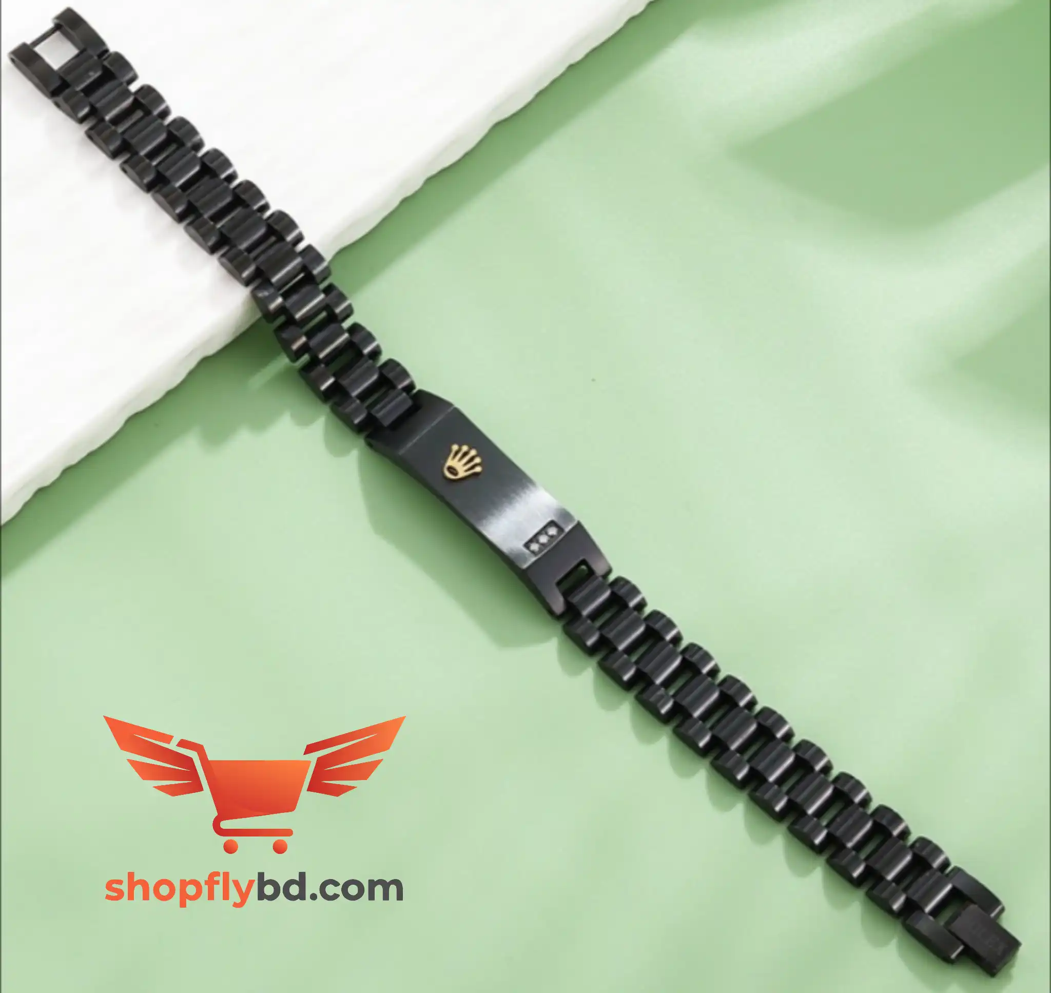 Men’s Stainless Steel Crown Jubilee Chain Bracelet