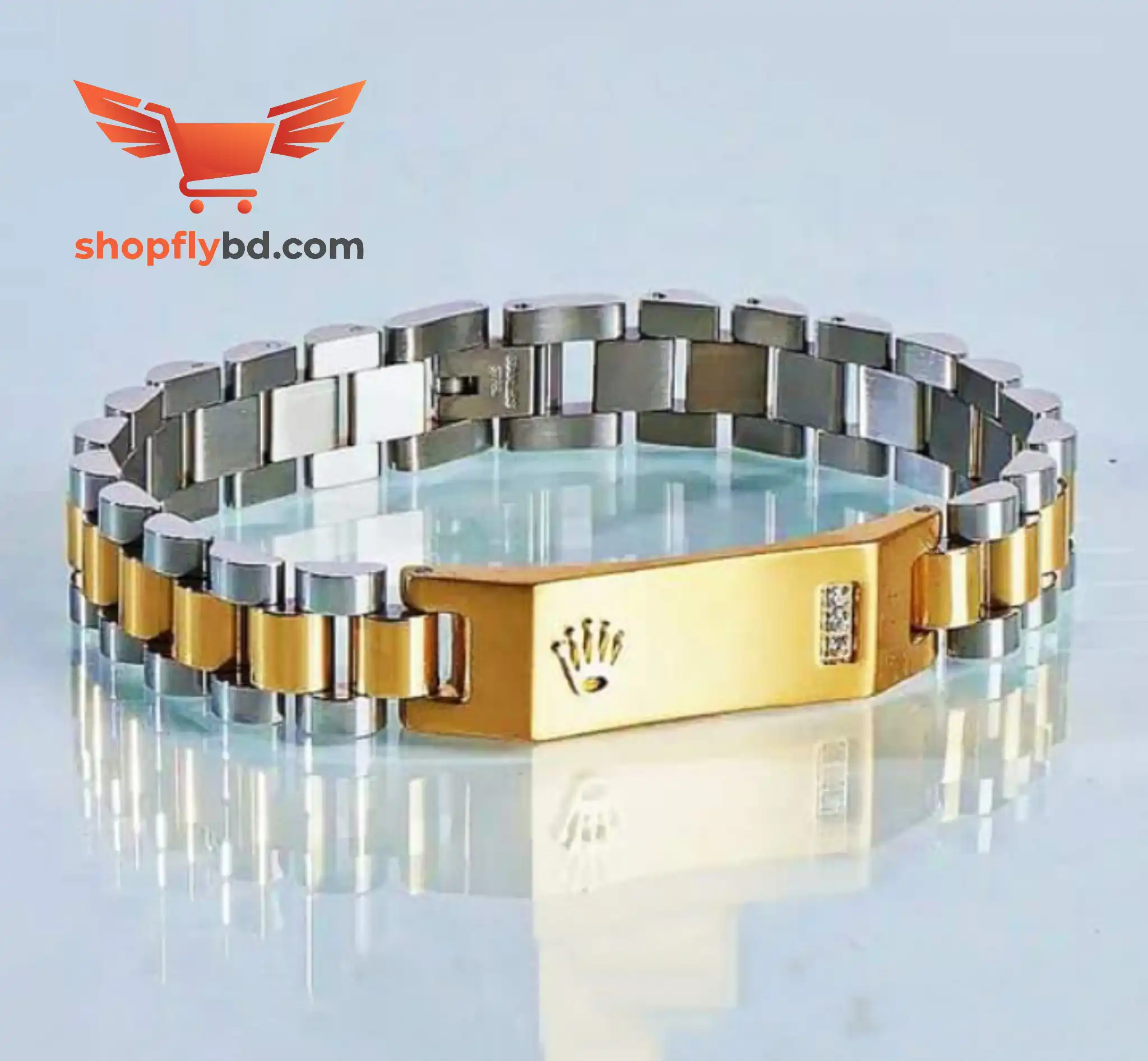 Men’s Stainless Steel Crown Jubilee Chain Bracelet (Copy)
