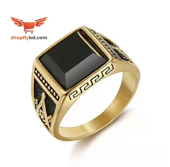 High Quality Black Stone Finger Ring