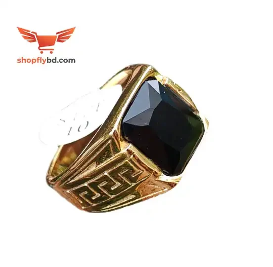 Italian Black Stone Finger Ring