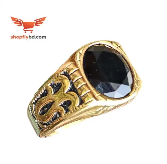 Italian Black Stone Finger Ring