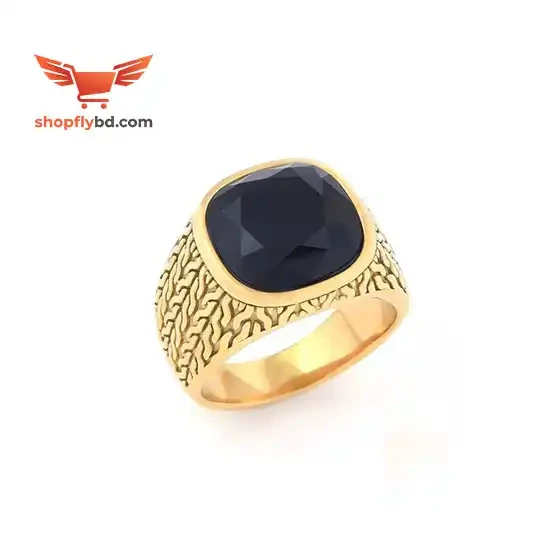 Turkish High Quality Black Stone Finger Ring