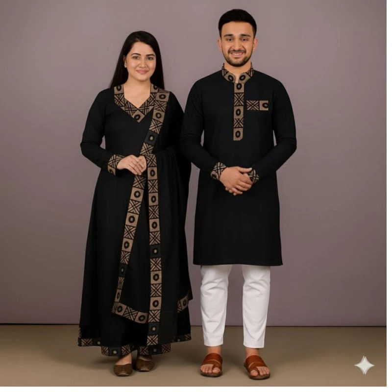 Couple Panjabi Three Piece Combo