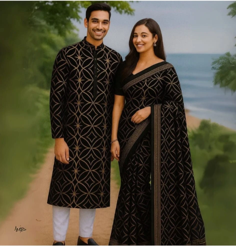 Couple Panjabi Three Piece Combo